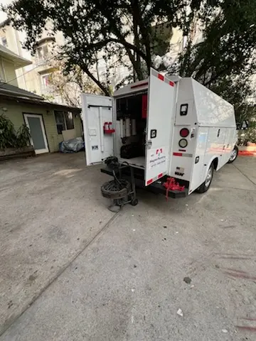 Magnet Plumbing service vehicle on-site for Faucet Repair in Island Estate